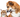 Close-up of a friendly dog and cat looking at each other.