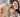 Happy woman receiving loving licks from her Golden Retriever.