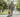 Woman jogging with golden retriever in park