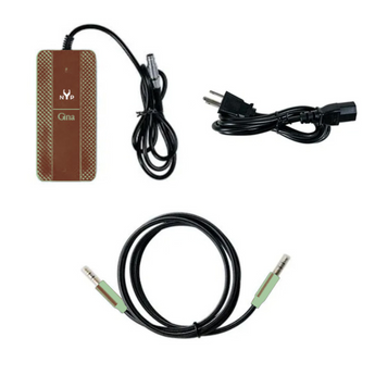 NYP Gina PEMF Device: Complete system with power adapter, control unit, and connection cable.