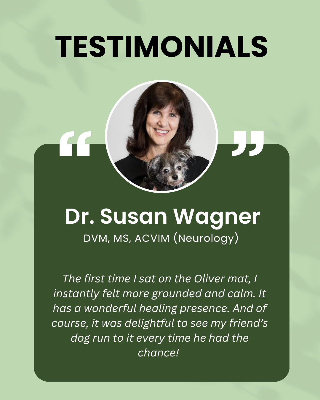 Customer testimonial